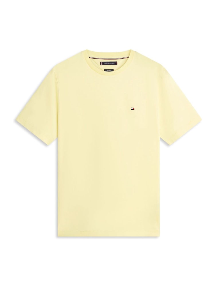 Tommy Hilfiger Yellow Flag Embroidery Crew Neck T-Shirt - Image 5 of 5