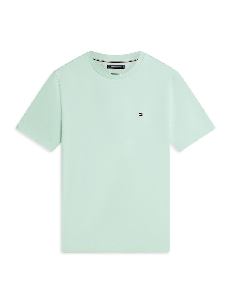Tommy Hilfiger Green Flag Embroidery Crew Neck T-Shirt - Image 5 of 5