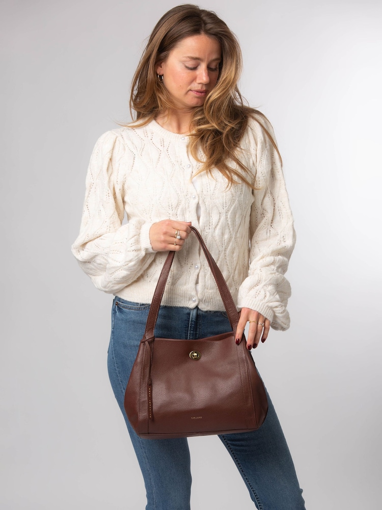 Marrón - Bolso de piel 'Zoff' de Pure Luxuries London - Imagen 7 de 7