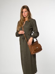 Cultured London Sylvie Leather Shoulder Black Bag - Image 6 of 7