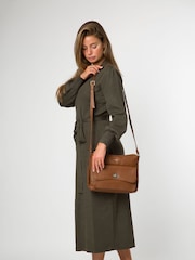 Cultured London Sylvie Leather Shoulder Black Bag - Image 7 of 7