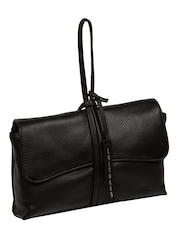 Cultured London Nerissa Leather Mini Clutch Black Bag - Image 6 of 6