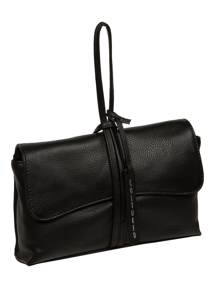Cultured London Nerissa Leather Mini Clutch Black Bag - Image 6 of 6