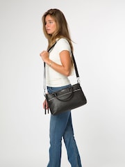 Cultured London Black Aviana Leather Grab Bag - Image 2 of 7
