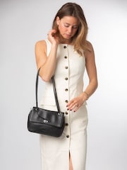 Schwarz - Pure Luxuries London Elka Abendtasche aus Leder - Bild 7 von 7
