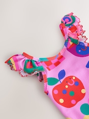 Pink Character Stampy Frill Swimsuit (3mths-7yrs) - Image 8 of 8