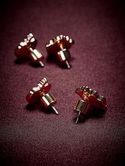 Orange Halloween Stud Earrings 4 Pack - Image 4 of 4