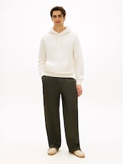 Tommy Hilfiger Cream Logo Embroidery Terry Hoodie - Image 2 of 5