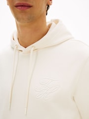 Tommy Hilfiger Cream Logo Embroidery Terry Hoodie - Image 4 of 5