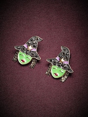 Green Halloween Witch Stud Earrings - Image 1 of 3
