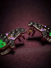 Green Halloween Witch Stud Earrings - Image 3 of 3