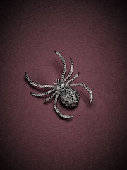 Black Halloween Sparkle Spider Brooch - Image 1 of 3