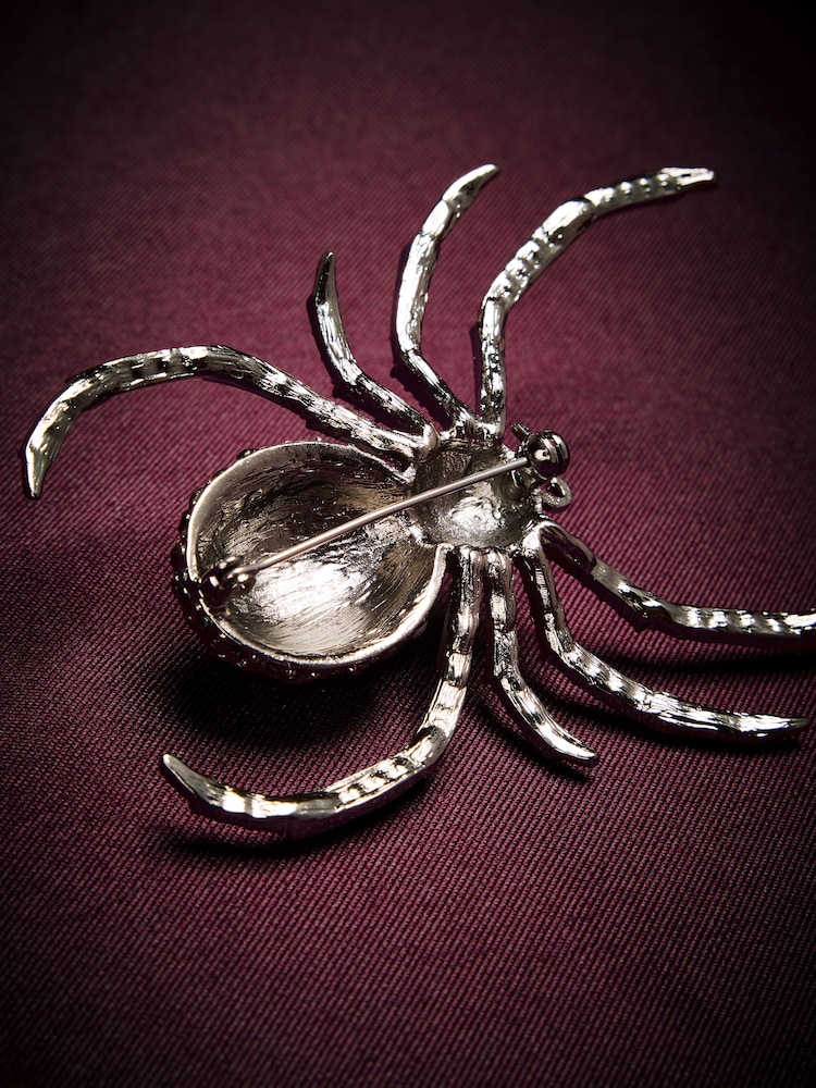 Black Halloween Sparkle Spider Brooch - Image 2 of 3 Black Halloween Sparkle Spider Brooch - Image 2 of 3