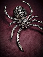 Black Halloween Sparkle Spider Brooch - Image 3 of 3