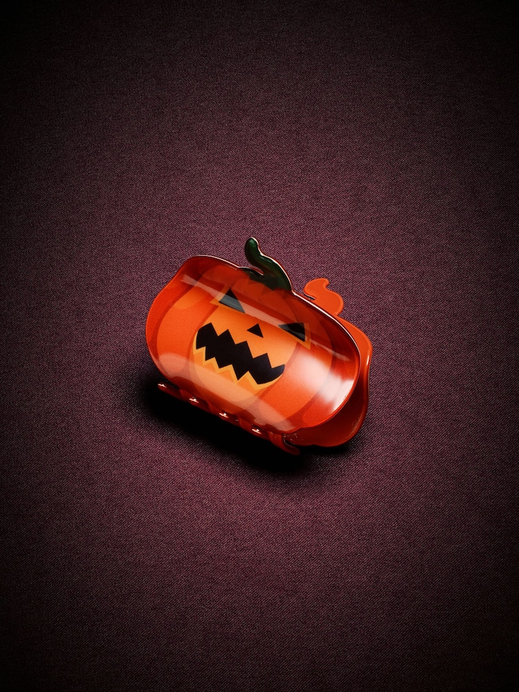Orange Halloween Pumpkin Hair Claw Clip - Image 1 of 4