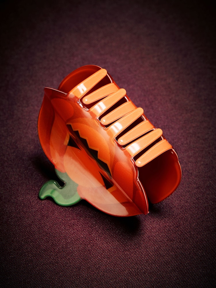 Orange Halloween Pumpkin Hair Claw Clip - Image 2 of 4