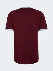 adidas Original Burgundy Red 3 Stripes T Shirt - Image 7 of 7