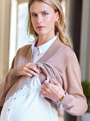 Seraphine Maternity V-Neck Nursing Shirt & Jumper Set - Image 3 de 6