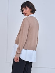 Seraphine Maternity V-Neck Nursing Shirt & Jumper Set - Image 6 de 6