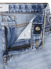 Abercrombie & Fitch Blue Baggy Denim Jort Shorts - Image 10 of 10