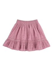 Abercrombie & Fitch Pink Eyelet Mini Skirt - Image 4 of 6