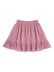 Abercrombie & Fitch Pink Eyelet Mini Skirt - Image 5 of 6