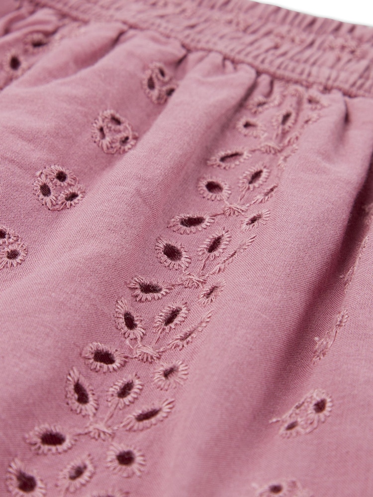Abercrombie & Fitch Pink Eyelet Mini Skirt - Image 6 of 6