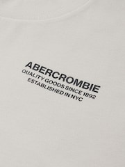 Abercrombie & Fitch Natural Basketball Sports Graphic Short Sleeve T-Shirt - Image 5 of 5