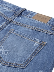 Abercrombie & Fitch Blue Discharge Wide Leg Jeans - Image 11 of 12