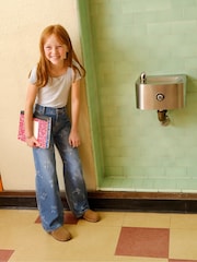 Abercrombie & Fitch Blue Discharge Wide Leg Jeans - Image 4 of 12