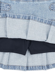Abercrombie & Fitch Blue Denim Pull Tab Pleated Skirt - Image 11 of 11