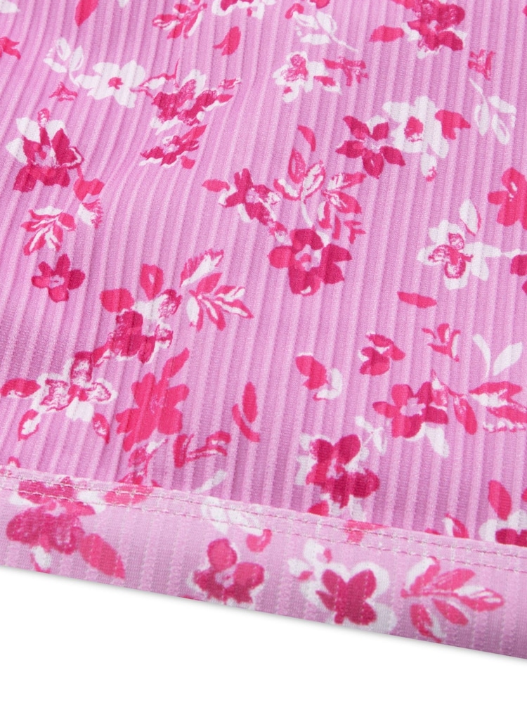 Abercrombie & Fitch Pink Floral Print Scoop Neck Bikini - Image 3 of 3