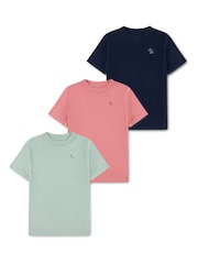Vihreä - Abercrombie & Fitch Logo Short Sleeve T-Shirts 3 Pack - Kuva 1 / 5