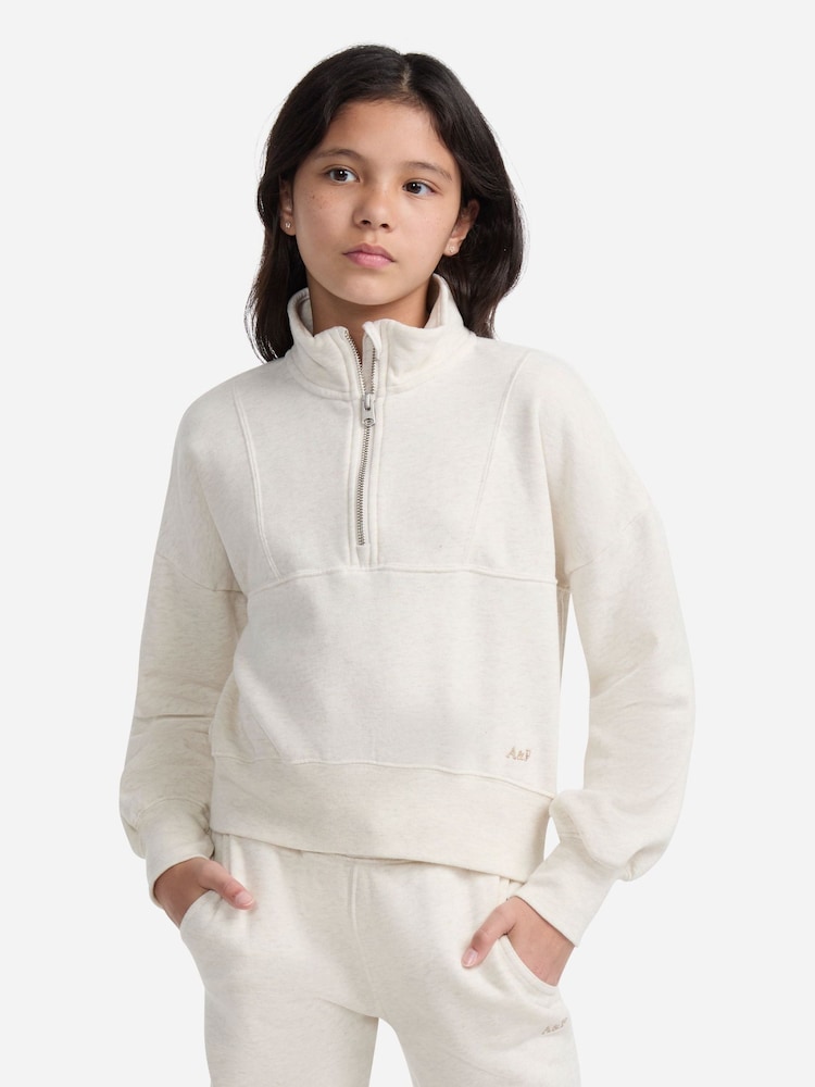 Abercrombie & Fitch Essential Quarter Zip Pullover Sweatshirt - Slika 1 od 9