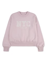 Abercrombie & Fitch Gingham NYC Graphic Crew Neck Sweatshirt - Imaginea 1 din 2