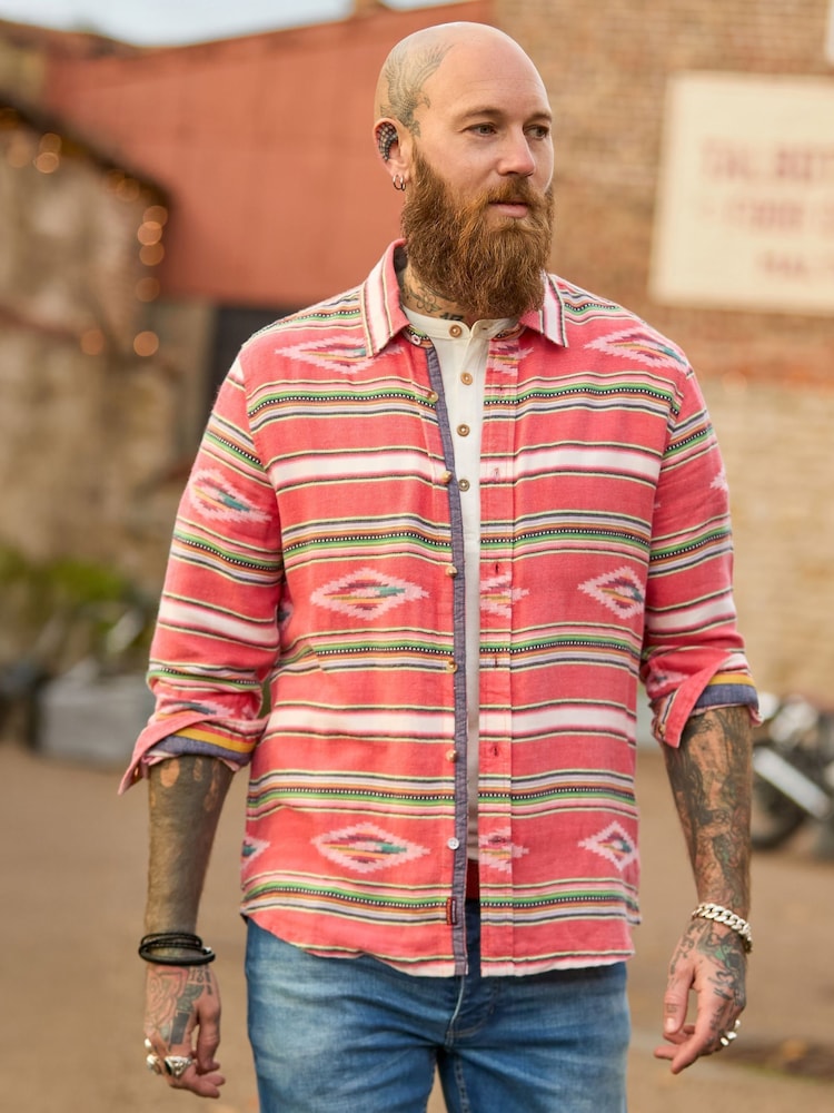 Joe Browns Red Amazing Aztec Shirt - Image 1 of 9