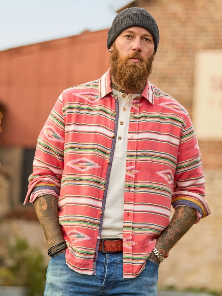 Joe Browns Red Amazing Aztec Shirt - Image 2 of 9