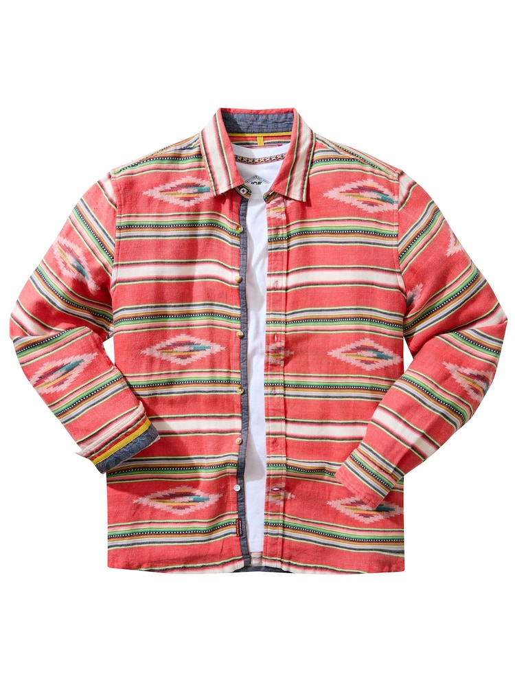 Joe Browns Red Amazing Aztec Shirt - Image 9 of 9