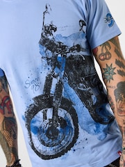 Joe Browns Blue Side Sketch Bike T-Shirt - Image 2 of 6