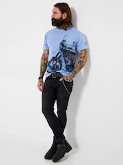 Joe Browns Blue Side Sketch Bike T-Shirt - Image 3 of 6