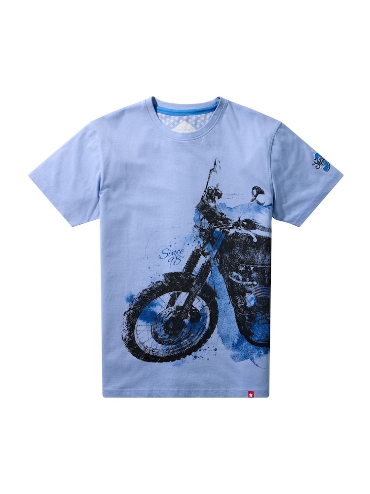 Joe Browns Blue Side Sketch Bike T-Shirt - Image 6 of 6