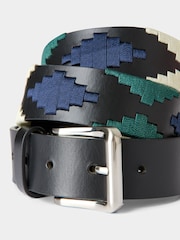 Joe Browns Black Santiago Embroidered Leather Belt - Image 2 of 4