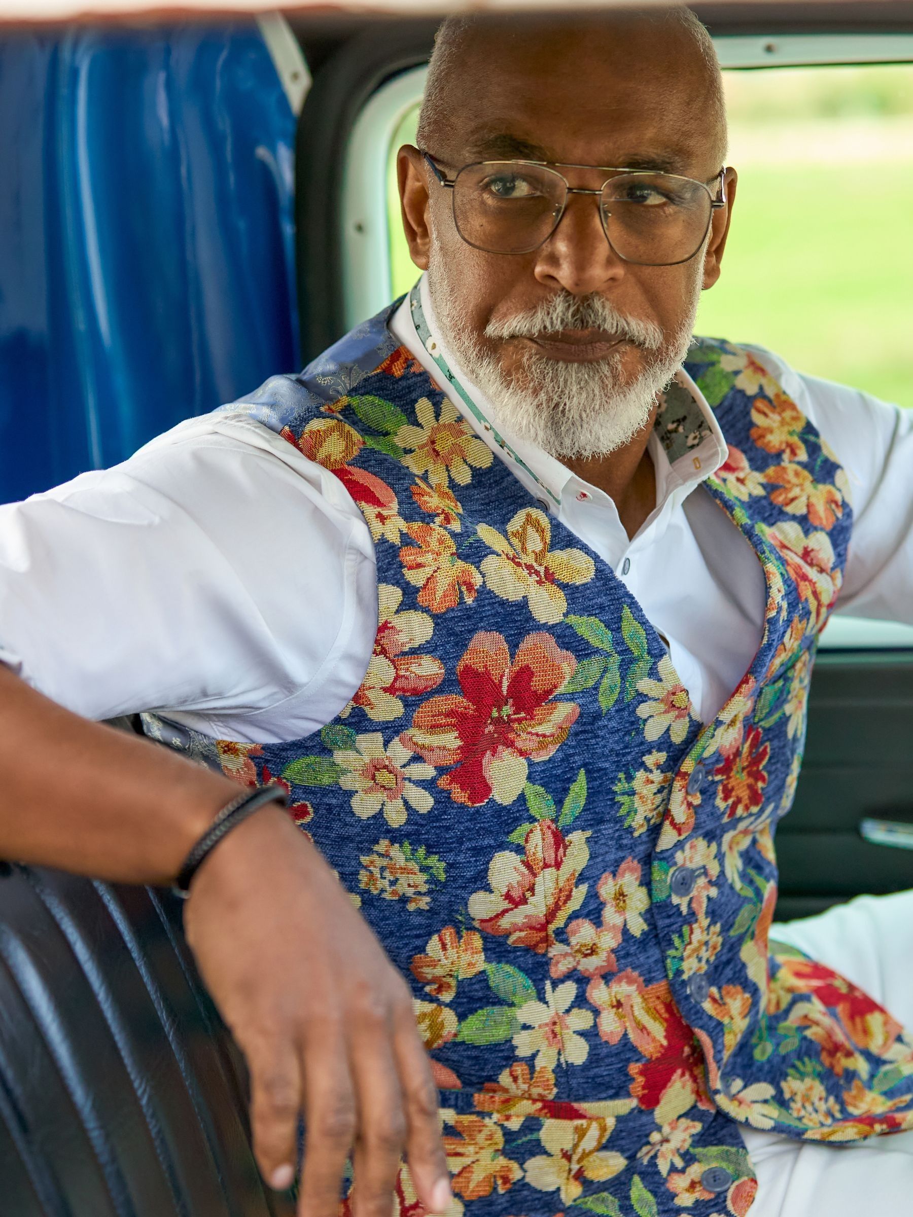 Buy Joe Browns Blue Jacquard Floral Waistcoat from the Next UK