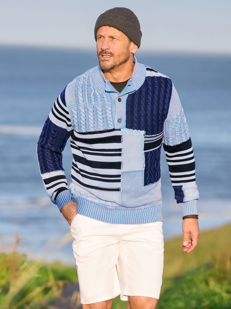 Joe Browns Patched To Perfection Strickpullover mit Stehkragen - Bild 1 von 8