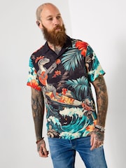Joe Browns Black Lizard Surf Shirt - Image 2 of 8