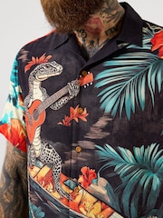Joe Browns Black Lizard Surf Shirt - Image 3 of 8