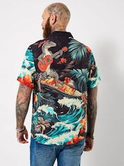 Joe Browns Black Lizard Surf Shirt - Image 4 of 8