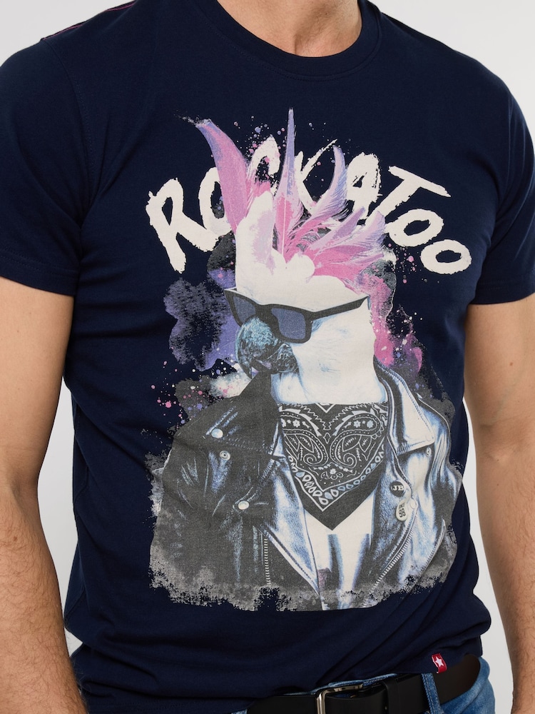 Joe Browns Blue Rockatoo T-Shirt - Image 2 of 5