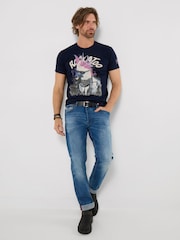 Joe Browns Blue Rockatoo T-Shirt - Image 3 of 5