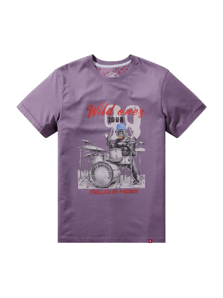 Joe Browns Purple Wild Ones T-Shirts - Image 5 of 5